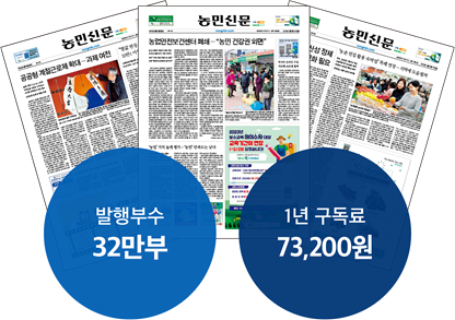 발생부수 32만부, 1년 구독료 73,200원